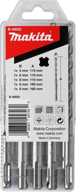 MAKITA Borenset B12332 - P2S - SDS-PLUS - 5+6+8+6+8