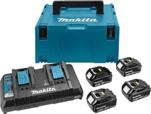 Makita 197626-8 18V Li-Ion accu starterset 4x 5.0Ah (BL1850B) + duolader (DC18RD) in Mbox