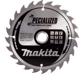 Makita B-09173 Specialized Cirkelzaagblad - 165 x 20 x 24T - Hout