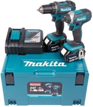 Makita Boor- en slagboormachine met 2 batterijen 18V 4Ah Li-ion