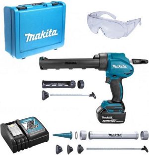 Makita DCG180RMX 18V Li-Ion Accu lijm- en kitspuit set (1x 4.0Ah accu) incl. kokerhouder- en worsthouder in koffer