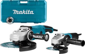 Makita DK0054X1 Haakse slijper combiset (GA9020R / 9558NB) + 2 diamantschijven in koffer - 2200W / 840W - 230 x 125mm