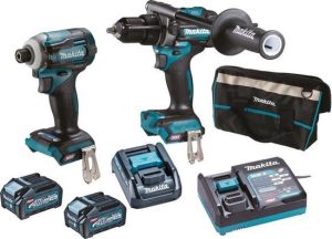 Makita - DK0114G201 - 40V - accu - 2-delige - combopack - HP001GZ01 - TD001GZ02 - 2x 4.0Ah - in tas