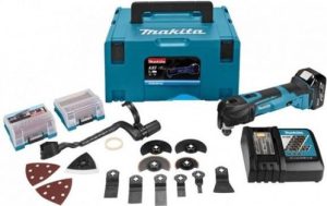 Makita DTM51RT1J3 18V Li-Ion Accu multitool set (1x 5.0Ah accu) + 41 delige accessoireset in Mbox - snelwissel