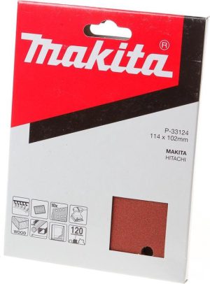 Makita P-33124 Vlak schuurvel Red - K120 - 114 x 102mm (10st)