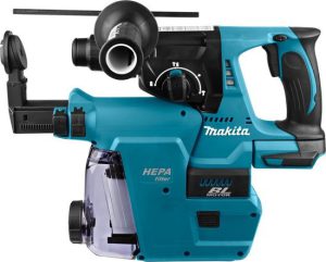 Makita combihamer - DHR242ZJW - 18 V - SDS-Plus - zonder accu's en lader - in Mbox - met stofafzuiging